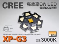 EHE】CREE XP-G3 S3 暖白光3000K 6W 高功率LED。XPG3先進SC5製程，演色性佳