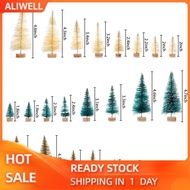 Aliwell Desktop Tinsel Slim Trees  24pcs Christmas Tree for Bedroom