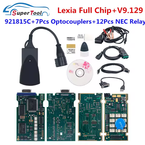 OBD2 Diagnostic Tool Lexia3 Full Chip PP2000 Diagbox V9.129 Fireware 921815C Code Scanner for Citroe