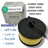 Nissan engine oil filter almera turbo n18l 1.0/qashqai turbo 1.2 j11e/renault capture 15209-00q0f pe