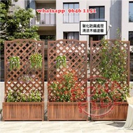 竹木系 木箱花糟植物攀藤棚/攀爬架+盆栽層架/花糟 [SR28-A51] Wooden Pot Stand/Rack/Plant Climbing Frame 碳化防腐處理 清漆木蜡塗層 合適花園/陽