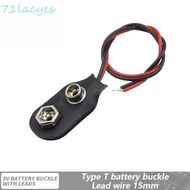 LACYES 10Pcs Battery Holder Clip, I / T Type Cable Battery Holder Battery Clip Connector, 9 Volt Bat