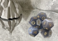 【灰貓眼石。占星骰子】 含:消磁石、收納袋、自學電子檔、收納盒