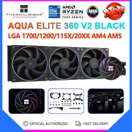 Thermalright AQUA ELITE 360 V2สีดำ CPU สารทำความเย็นแบบเหลวแบบบูรณาการหม้อน้ำ5V 3PIN ArBB ฮีทซิงค์ LGA1700 1200 115X 2011 AM4 AM5