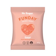 [FUNDAY] Natural Sweets - Sour Peach Hearts (50g) - Expiry Date 16 June 2026