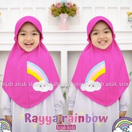Hijab Anak TK Rayya Rainbow / Hijab Anak TK Kekinian / Hijab Anak TK Tali Karet / Jilbab Anak Karakt