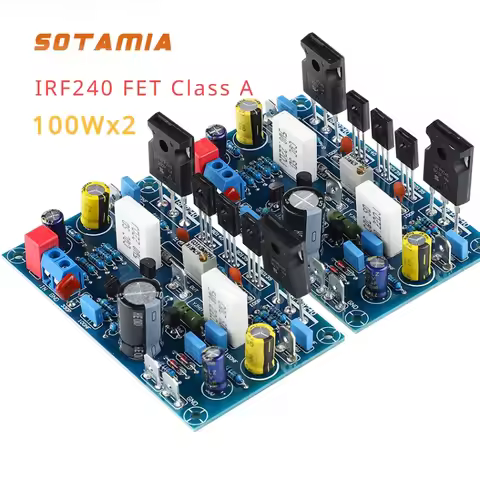 SOTAMIA 200W 2Pcs Power Amplifier Audio Board 100Wx2 IRF240 FET Class A Amplificador Power Amplifier