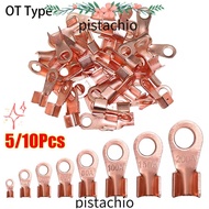 PISTACHIO 5/10Pcs OT Cable Connector Kit, 10A-400A OT Type OT Wire Nose Terminal Crimp, Durable Bolt