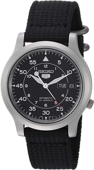 SEIKO Mens SNK809 SEIKO 5 Automatic Stainless Steel Watch with Black Canvas Strap