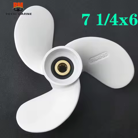 Aluminum Propeller 7 1/4x6-BS F2.5A/3A 7-1/4x6 6L5-45943-01-EL 9 Spline For Yamaha 3HP Outboard Moto