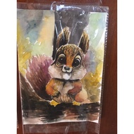 Picture Of The Room Watercolor Painting Paper Hundred Pounds Size 5 x7 Inches