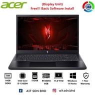 ACER Nitro V15 ANV15-51-5985 15.6"FHD 144Hz Gaming Laptop i5-13420H 16GB 512GB SSD RTX4050 6GB W11 (