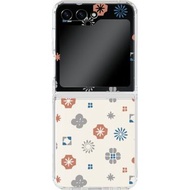 【預購】三星手機殼/Samsung Galaxy Z Flip5/經典花色/珊瑚紅藍