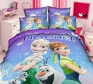 ✦愛美家✧100*200單人磨毛3D冰雪奇緣三件套床上用品卡通兒童白雪公主三件套被套床包