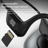 新款耳機x18數顯運動耳機骨傳導可插卡帶mp3功能