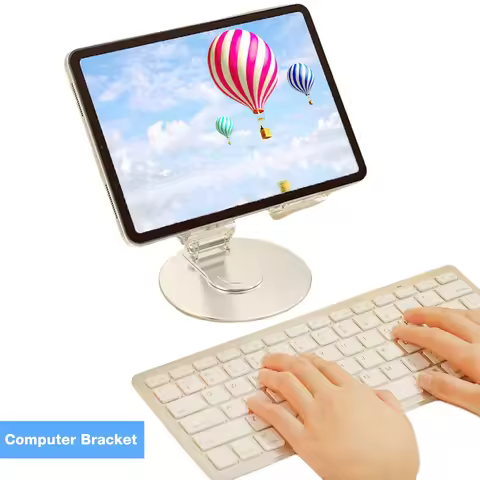 Acrylic Tablet Stand Holder Foldable Swivel Tablet Stand Adjustable Transparent Tablet Holder for iP