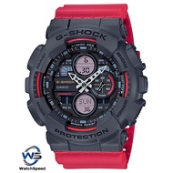 Casio G-Shock GA-140-4A  Standard Analog-Digital  Red Resin 200M Men's Watch