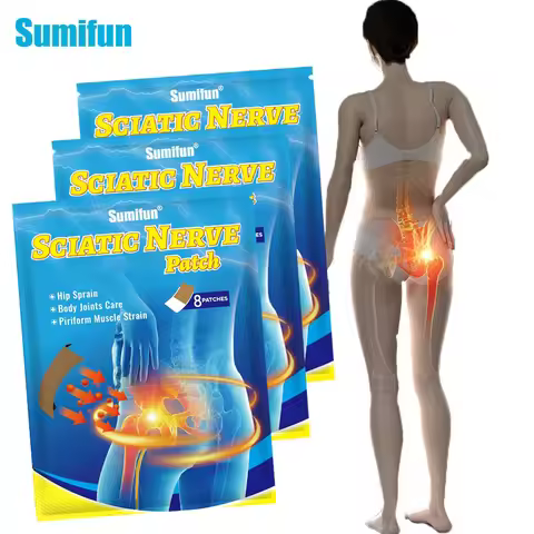 80-8Pcs Sumifun Sciatic Nerve Care Patch Lumbar Herniated Disc Piriformi Hip Joint Sprain Sticker Mu