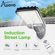 Auoyo LED Solar Lights Outdoor Lighting 3 Modes Remote Control 4/6 COB Wall Light Motion Sensor Lamp