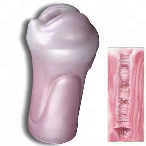 GEEBA Fantasy Animal Leopard Male Masturbator Ultra-Soft Silicone Men's Stroker Cup Realistic Vagina