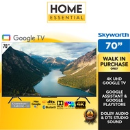 Skyworth 70 Inch 4K UHD Google TV 70SUE7600 | Google Assistant | Dolby Audio | Flicker Free | SUE760
