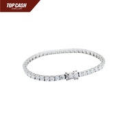 Top Cash Jewellery 10K Lab Grown Diamond Tennis White Gold Bracelet