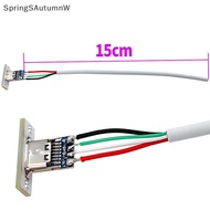 [SprW] Type-C Jack 4 P Welding Wire Female DIY Connector Straight For Mobile Phone Charging Port Cha