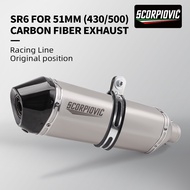 51mm Escape Moto Tube Motorcycle Exhaust Muffler with Db Killer for R3 MT07 FZ1 R6 R15 ZX6R ZX10 Z90