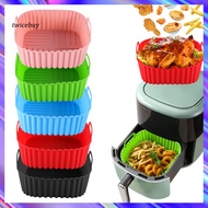[TY] Square Air Fryer Liners Air Fryer Silicone Basket Reusable Silicone Air Fryer Basket Tray for 7