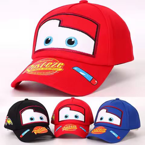 Boy Girl Baseball Cap Spring Summer Children Cute Hat Cartoon Pixar Cars Lightning McQueen 95 Kids P