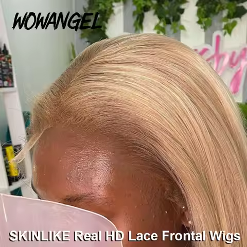 250% 613 Blonde Skinlike HD Lace Frontal Wig 34inch Full Lace Melt Skin 13x4 HD Lace Front Human Hai
