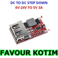 DC-DC STEP DOWN BUCK MODULE MOBILE CHARGER 3A 6V-24V TO 5V FVKOTIM