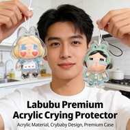 Baby Cherry Labubu Acrylic Acrylic Case Cry Cry Cry Crying Protector Baby