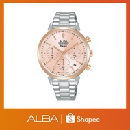 ALBA Philippines AT3H36X1 Pink Dial Stainless Steel Strap Women's Chronograph Watch 36mm