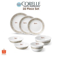 CORELLE Dinnerware 16 Piece Set (Woodland Brown)