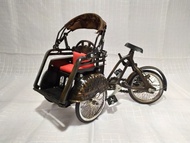 Miniatur Becak Bahan Kuningan (Kecil)