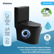 Branded Upgraded Black Geberit Rimless Turbo Double Tornado Toilet Bowl With Heavy Duty UREA Soft Cl