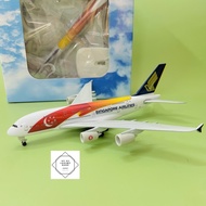 20CM METAL MODEL PLANE Scale 1:400 SINGAPORE AIRLINES AIRBUS A380-800 SG50 LIVERY
