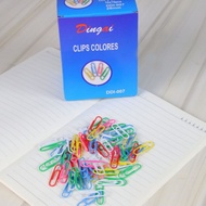 PAPPER CLIP / Creative colored paper clips 70 pieces in one box 28mm plastic metal coated paper clip