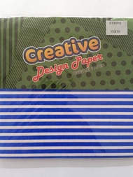 ASTURO Striped Origami Paper 15X15