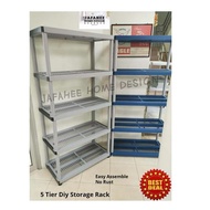 Kiwi 5 Tier DIY Storage Rack / 5 Tier Shelf / Multi Purpose Rack / Boltless Diy Racking (Color Random)
