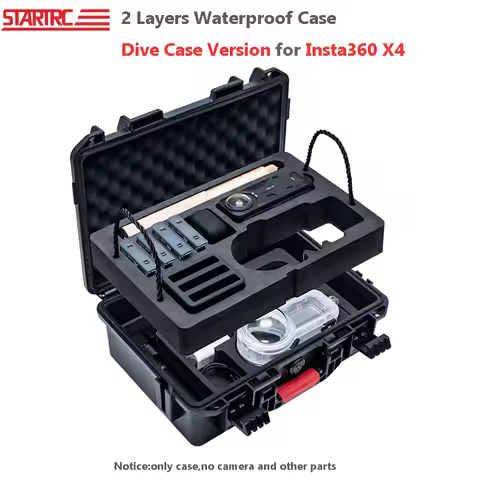 STARTRC Insta360 X4 Camera Accessories 2 Layers Hard Case Carrying Case Waterproof Portable Travel B