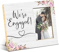 JioJio Chan We're Engaged Picture Frame, Engagement Gifts for Couples, Mr and Mrs Photo Frame 4x6 In