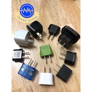 Power plug to convert high-quality round blanket to flat pin, Japan, canada,....