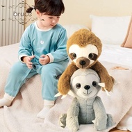 BRUCE1 Sloth Plush Toy, Big Eyes Stuffed Animals Stuffed Sloth, For  Soft Comfort Cuddly Brown Grey 