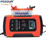 Sạc bình ắc quy 12V 5A (4-100Ah) FOXSUR có khử sunfat Ver 7.0 sản xuất tháng 9-2019sac binh acquy má