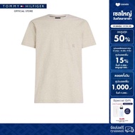 Tommy Hilfiger เสื้อยืด ผู้ชาย รุ่น MW0MW39365 HGF - สีเบจ ทรง Regular