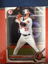 MLB 2022 Topps Bowman Baseball Card - Baltimore Orioles 巴爾的摩金鶯隊 三壘手Coby Mayo 棒球卡 球員卡