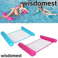 WISDOMEST Pool Float Chair, Float Inflatable Floating Water Hammock, Foldable Air Bed with Inflator 120x75cm Inflatable Floating Bed Chair Swimming Pool
