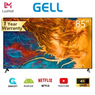 GELL 85 inch Smart TV flat screen Android TV Ultra-slim television Multiport UHD led tv Youtube/Netflix